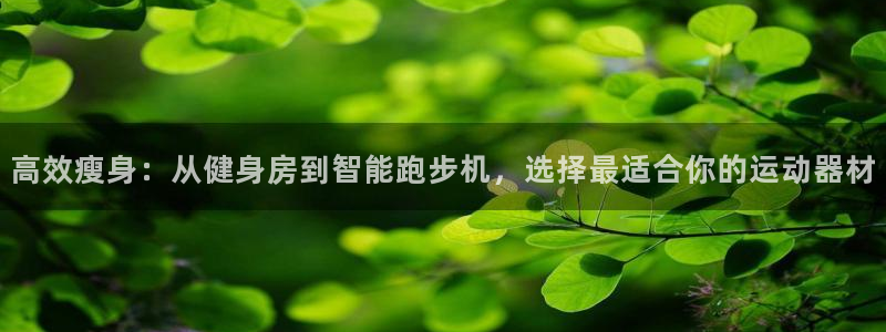 fb体育招商电话：高效瘦身：从健身房到智能跑步机，选择最适合